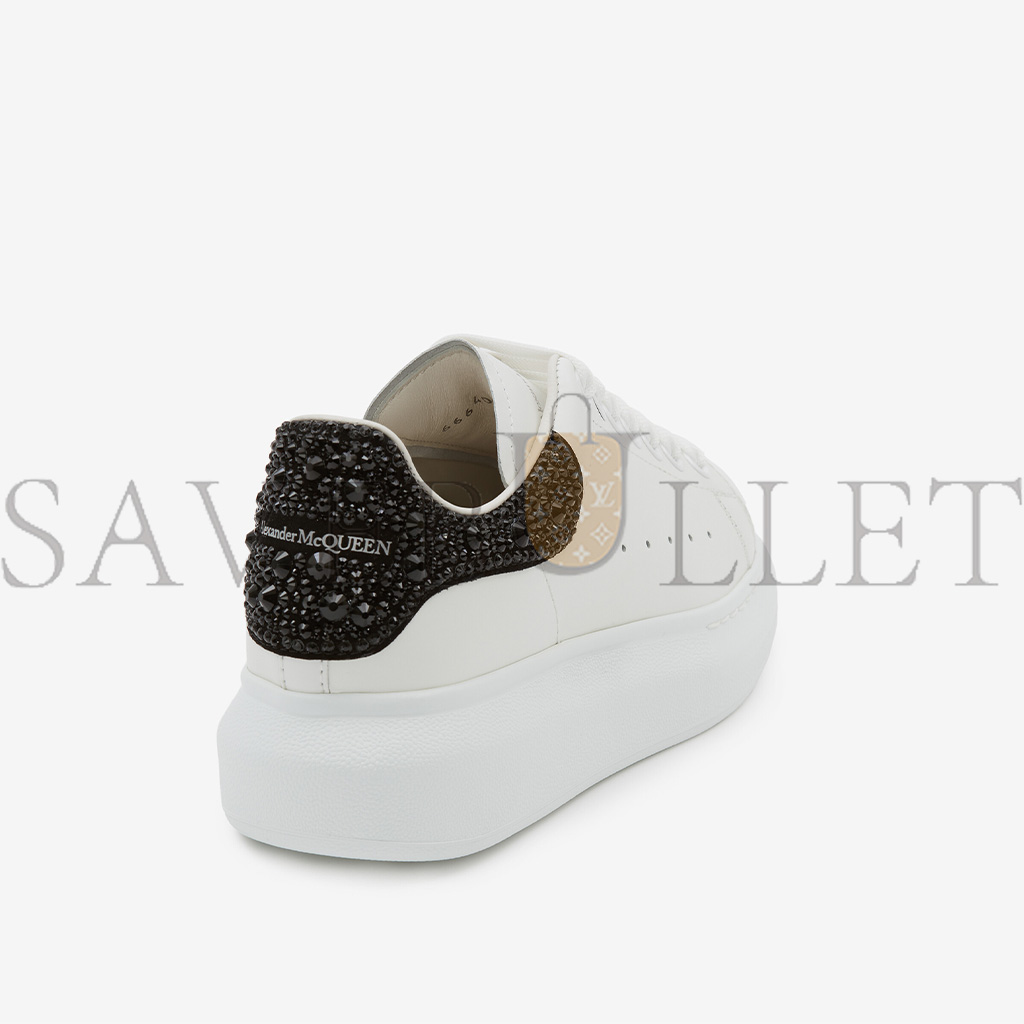 ALEXANDER MCQUEEN OVERSIZED SNEAKER IN WHITEJET BLACK 666407WIA4Z9581